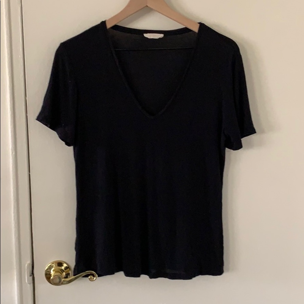 Plain black tee